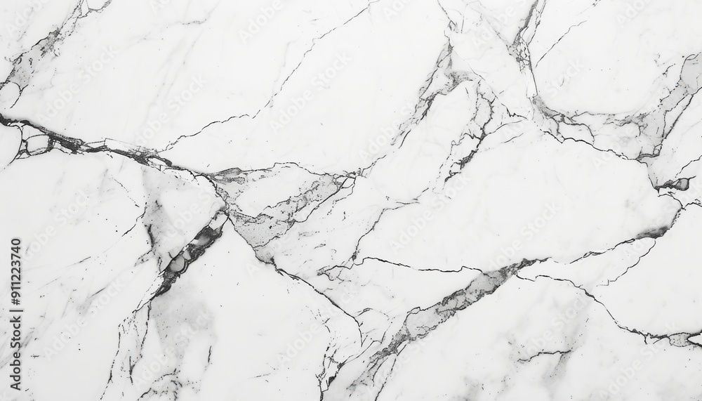 Elegant White Marble Surface With Intricate Gray Veins Captured Under Natural Light Elegant White Marble Surface With Intricate Gray Veins Captured Under Natural Light