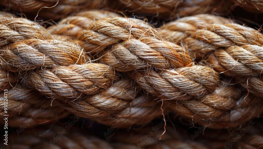 Close-up of a Twisted Rope. Generate AI image Close-up of a Twisted Rope. Generate AI image