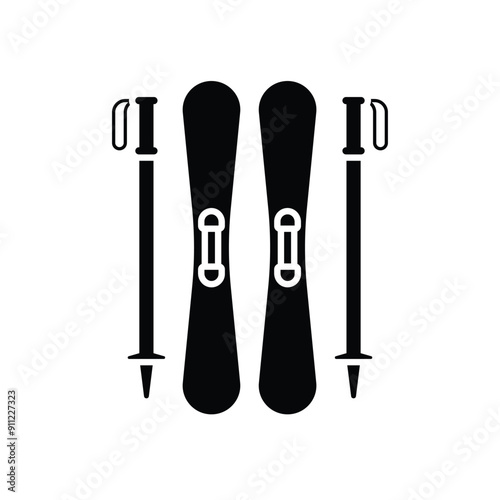 Ski Board vector icon