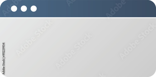 Operating System Empty Window Mockup. Application components, browser windows screen web interface. Vector illustration