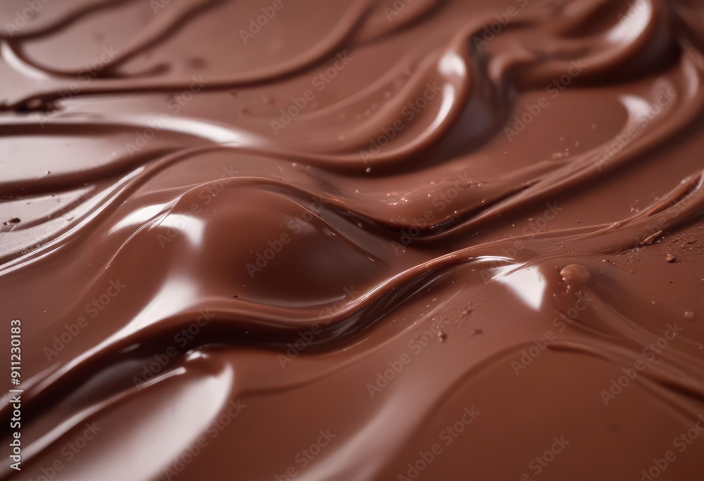 close up of liquid chocolate, ai close up of liquid chocolate, ai