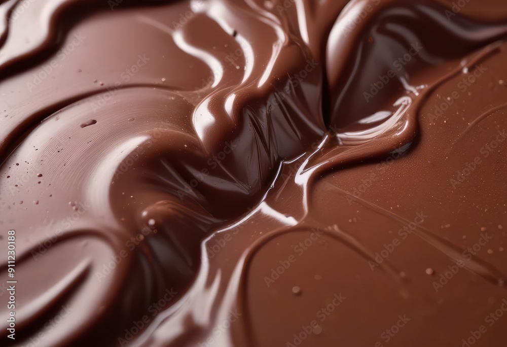 close up of liquid chocolate, ai close up of liquid chocolate, ai