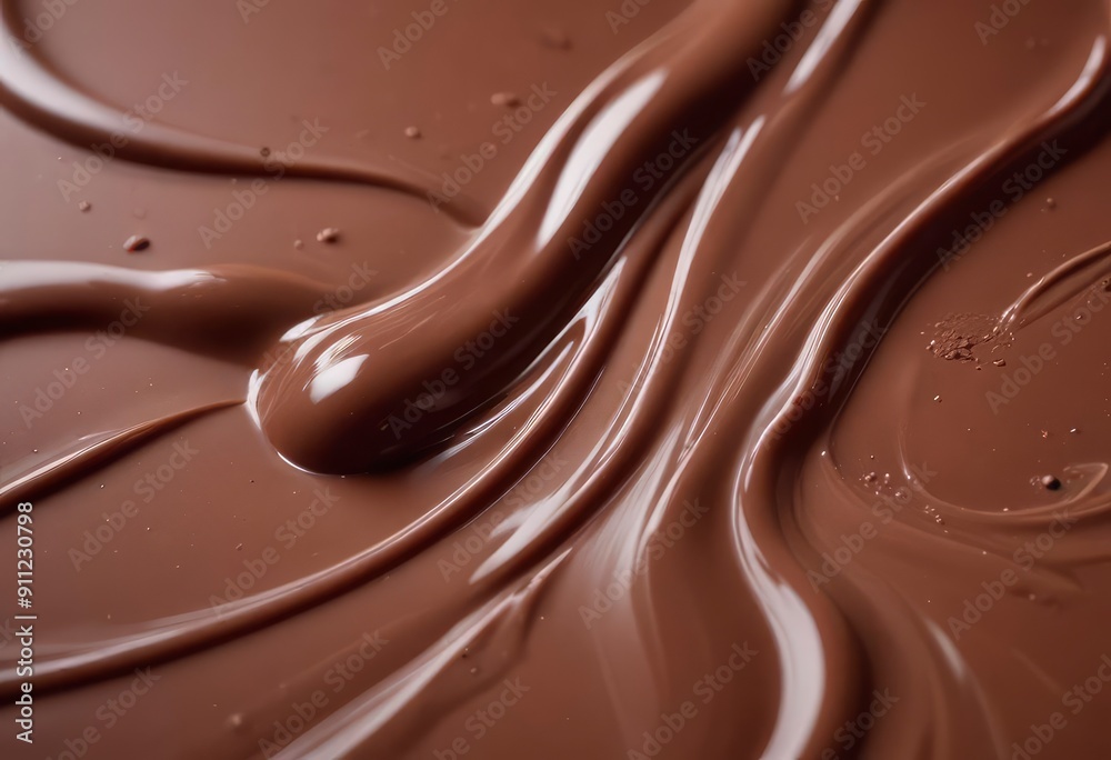 close up of liquid chocolate, ai close up of liquid chocolate, ai