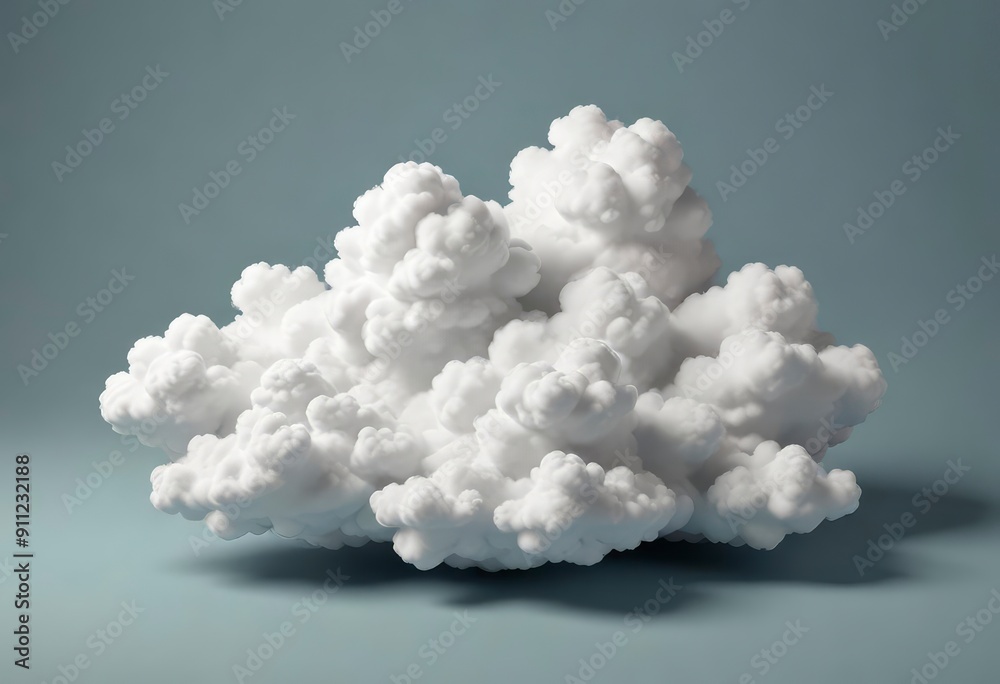 white clouds isolated on one color background, 3d rendering, ai white clouds isolated on one color background, 3d rendering, ai