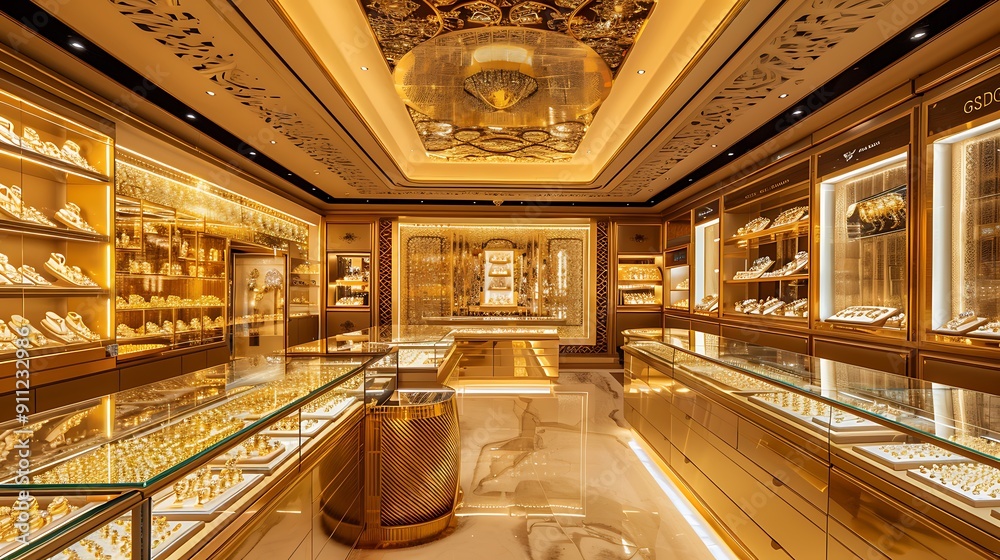 Obraz premium Luxury Jewelry Store Interior