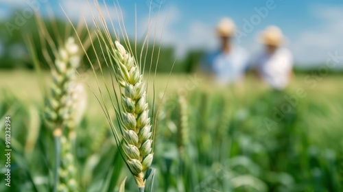 A group of farmers discussing pest control strategies in an affected field