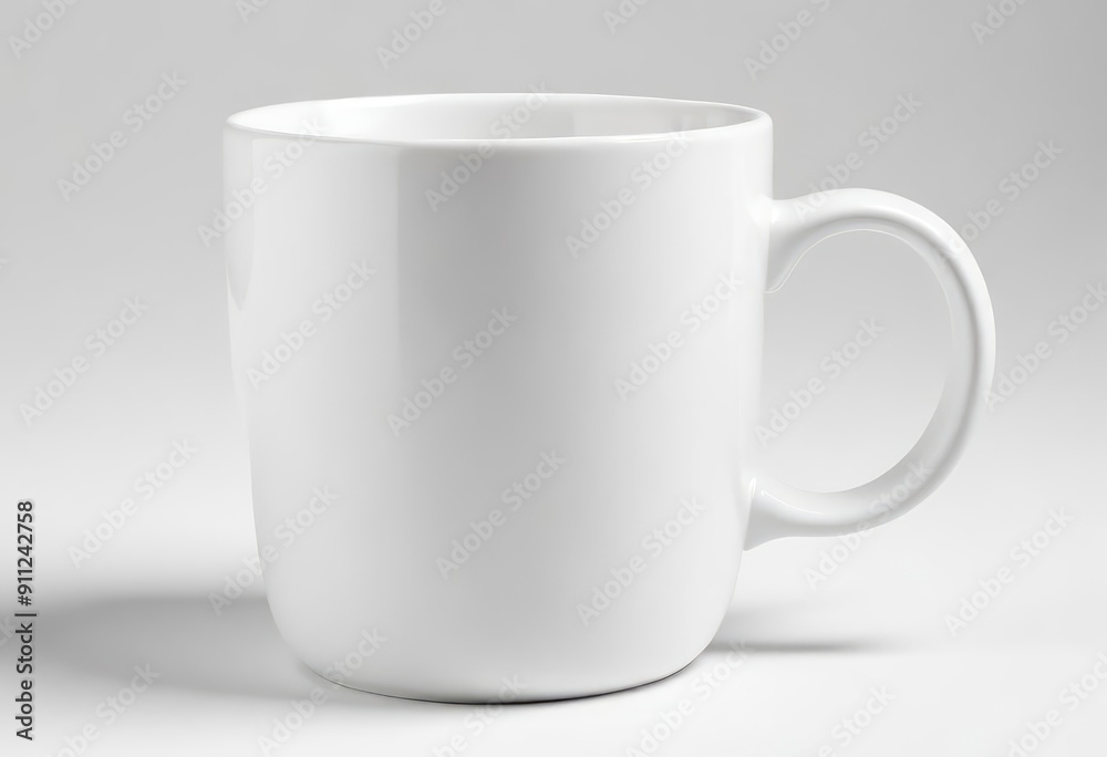 Clean White Coffee Mug On White Background, ai Clean White Coffee Mug On White Background, ai