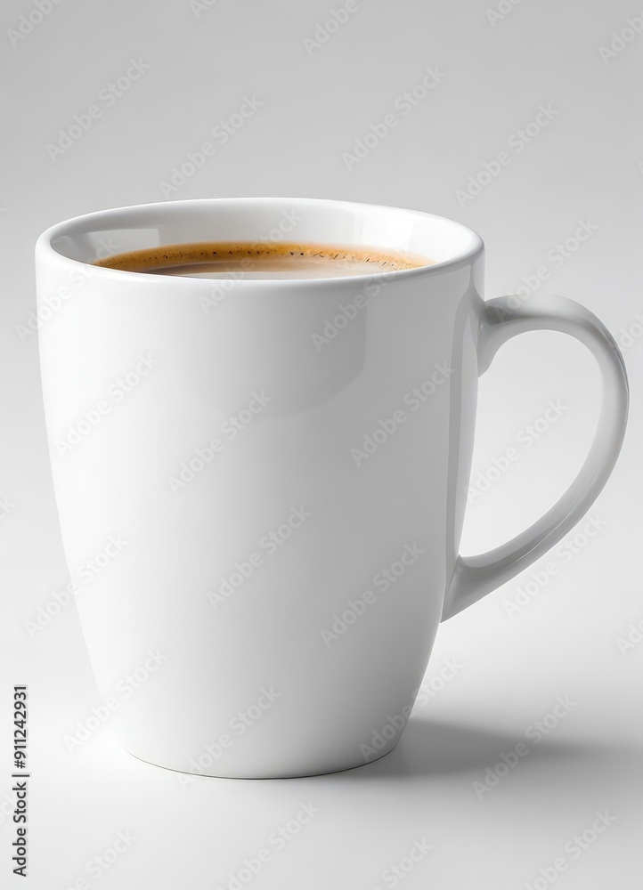 Clean White Coffee Mug On White Background, ai Clean White Coffee Mug On White Background, ai