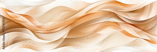 Abstract wavy design with soft beige and white gradients, creating a fluid and elegant visual background.