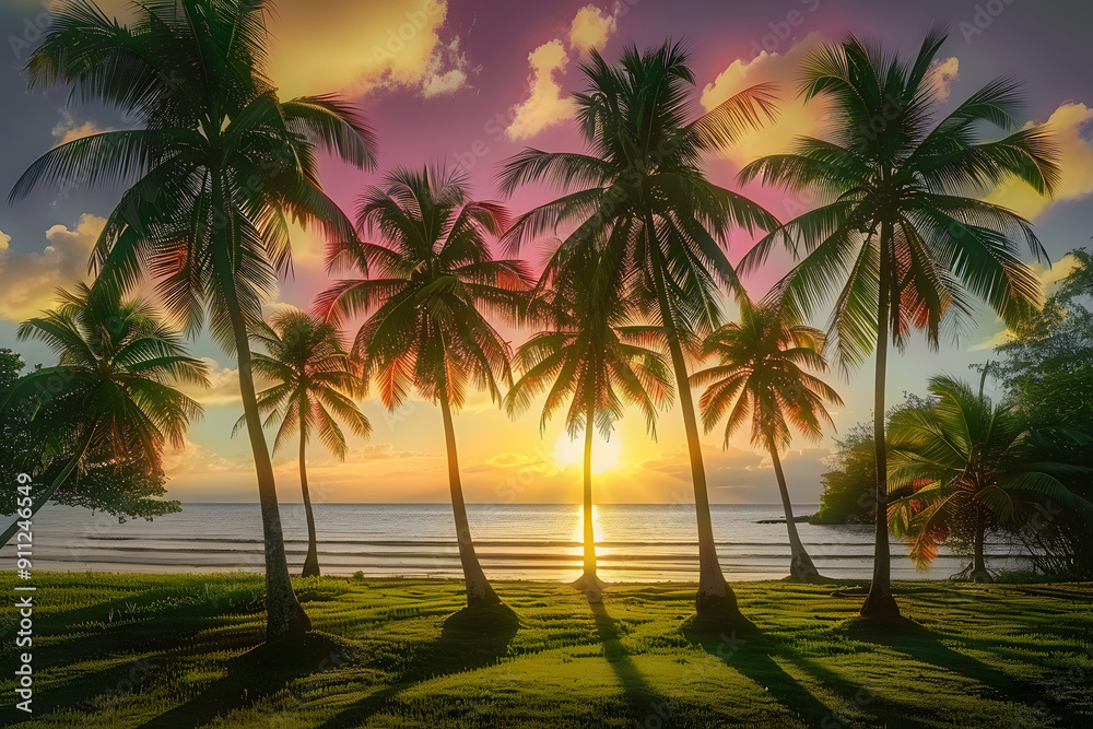 Coconut trees landscape outdoors nature. Coconut trees landscape outdoors nature.