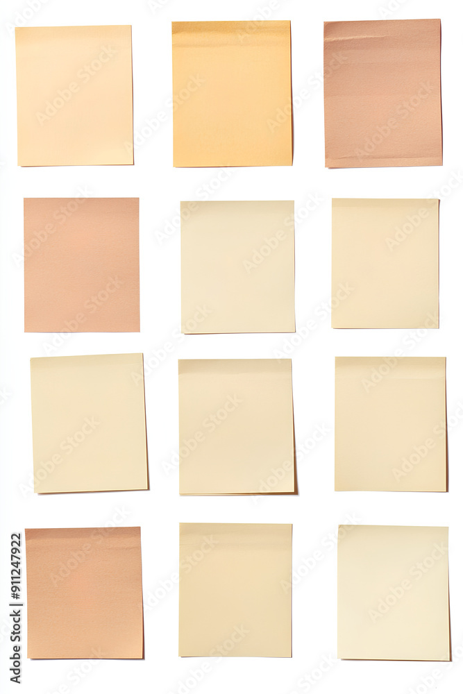 set of post it notes, isolated on white background, set of post it notes, isolated on white background,
