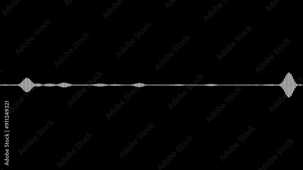 white audio frequency sound wave on black background, music waves oscillation. audio waveform
spectrum animation. Futuristic sound wave visualization. Animated sound wave spectrum animation, white audio frequency sound wave on black background, music waves oscillation. audio waveform
spectrum animation. Futuristic sound wave visualization. Animated sound wave spectrum animation,
