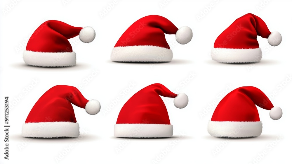 Santa claus hat set. Santa claus hat set.