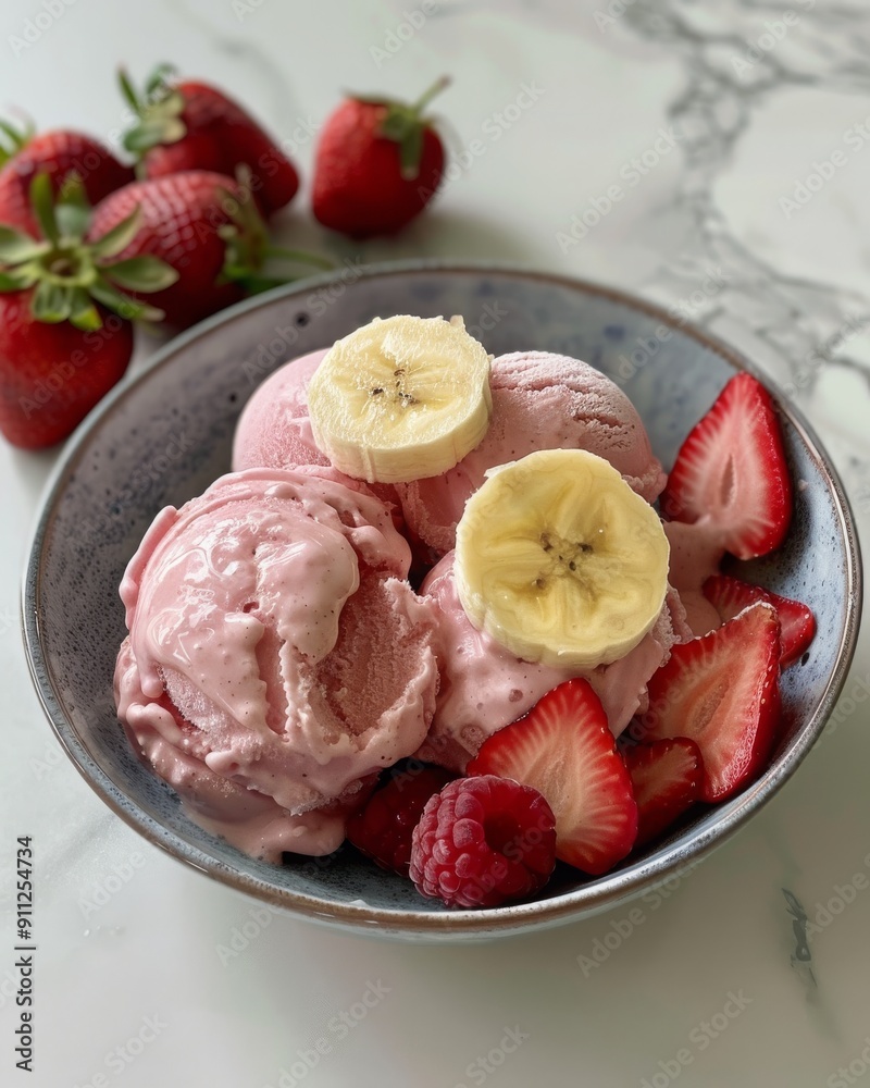 Strawberry ice cream Strawberry ice cream