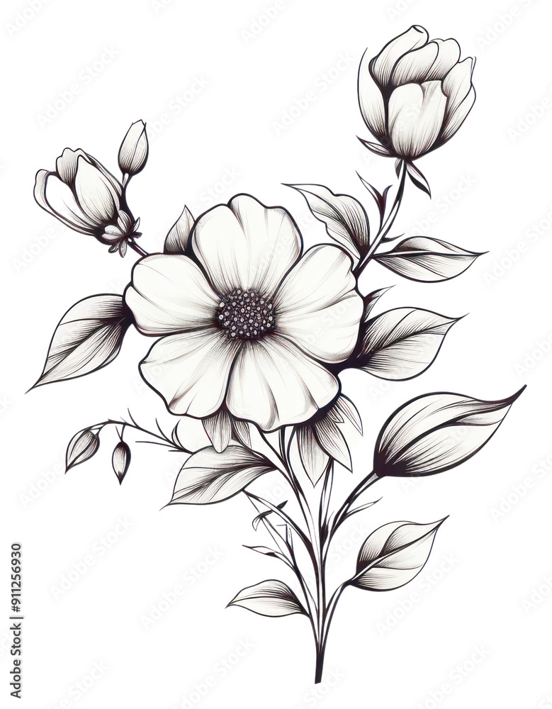 PNG Pattern drawing flower sketch. PNG Pattern drawing flower sketch.