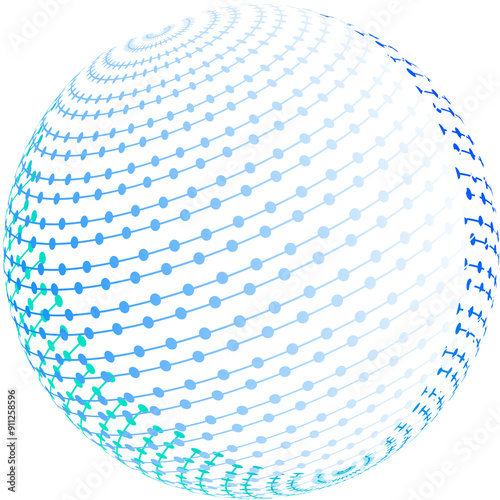 Global connection hi-tech technology concept based matrix coding background with 3d globe illustration.