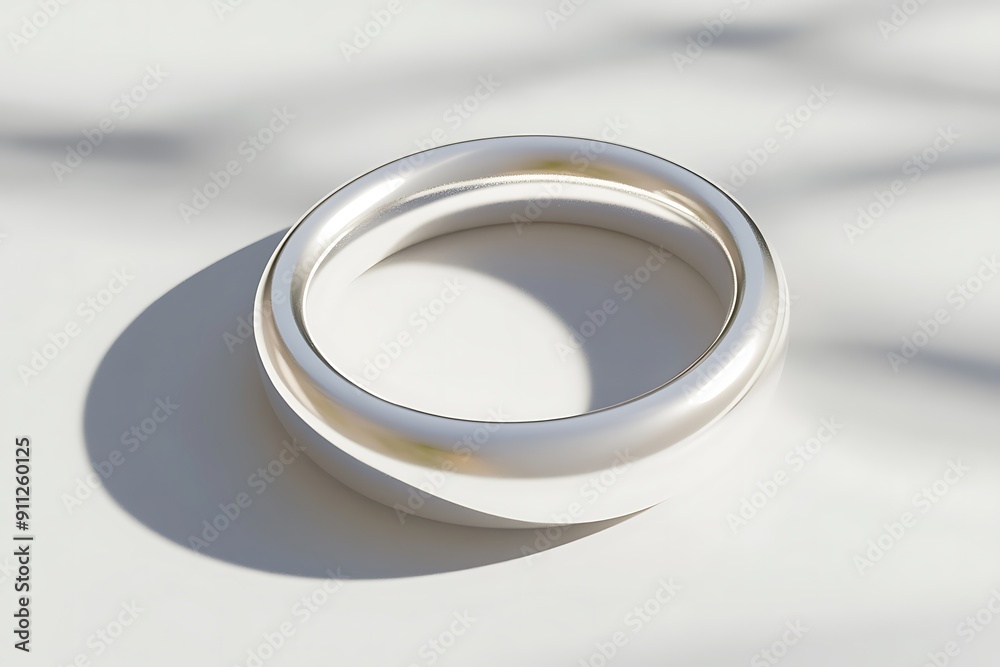 Silver ring 3D rendering Silver ring 3D rendering