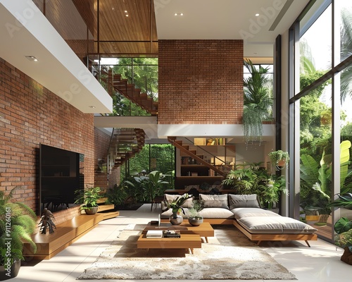Modern Balinese loft interior