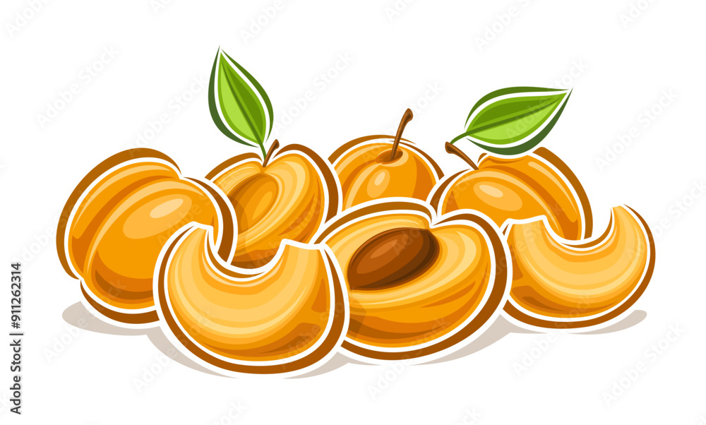 Vector logo for Apricot Vector logo for Apricot