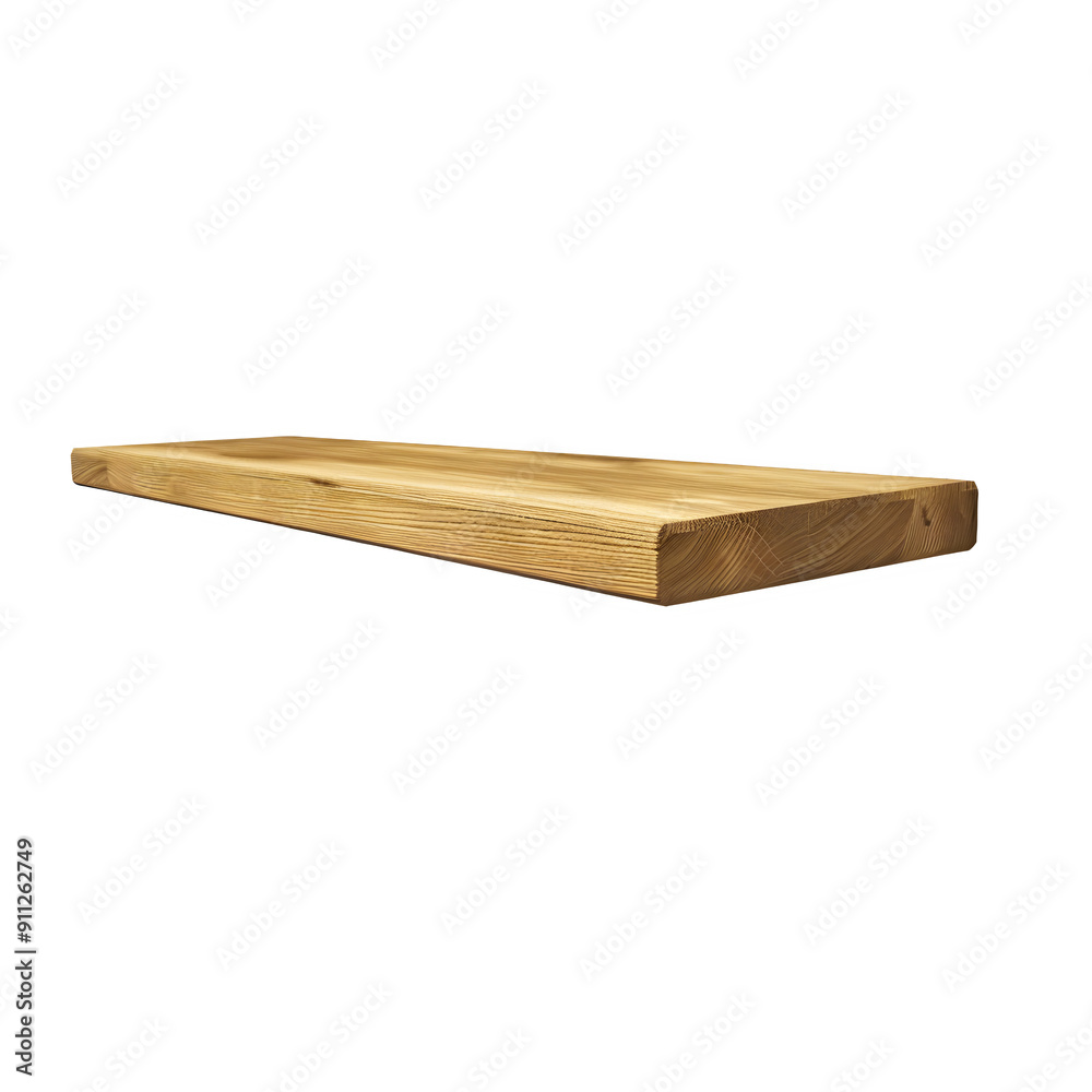 High-quality image of a single wooden board with a transparent background High-quality image of a single wooden board with a transparent background