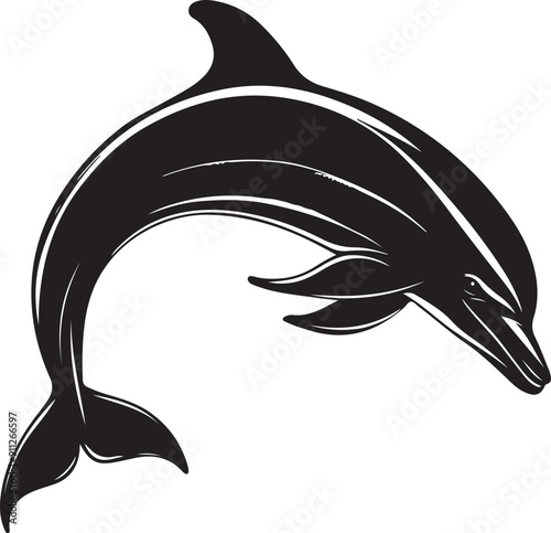 dolphin fish silhouette vector