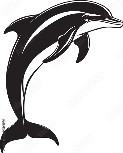 dolphin fish silhouette vector