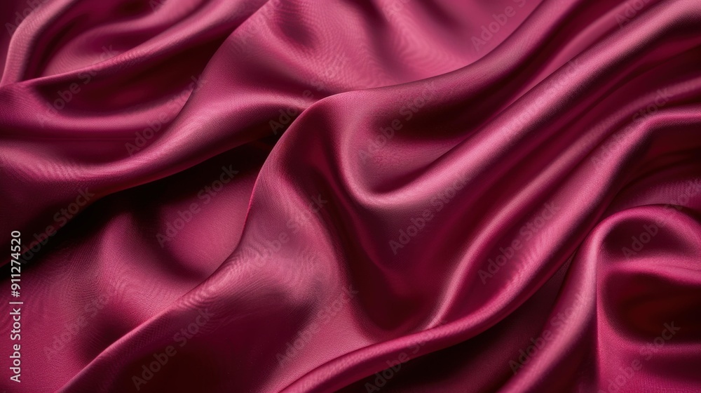 Obraz premium Rich, vibrant dark burgundy and red silk background with metallic bronze tones. Abstract, grungy design template with matte shimmer and foil effect.