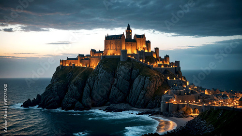 castle at night