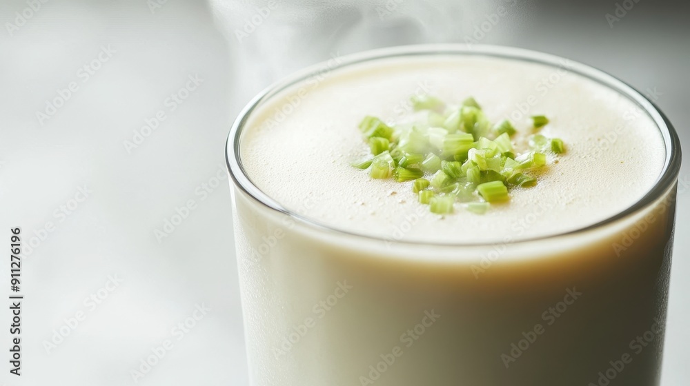 Creamy Potato Soup Garnished with Fresh Green Onions Creamy Potato Soup Garnished with Fresh Green Onions