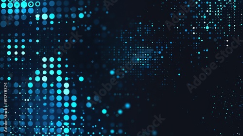 Abstract Blue Circle Bokeh Background for Digital Design