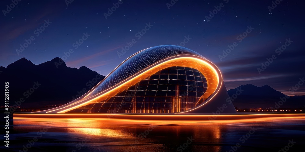 Obraz premium SolarPowered Architectural Marvels Innovative architectural designs that seamlessly integrate solar technology