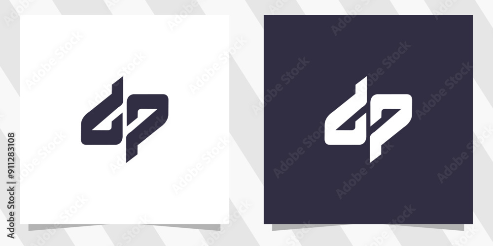 Fototapeta premium letter dp pd logo design vector