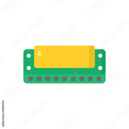 Harmonica vector icon