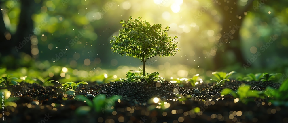 Individual planting a tree in a garden, symbolizing growth and new beginnings, vivid and lifelike, 8K resolution Individual planting a tree in a garden, symbolizing growth and new beginnings, vivid and lifelike, 8K resolution