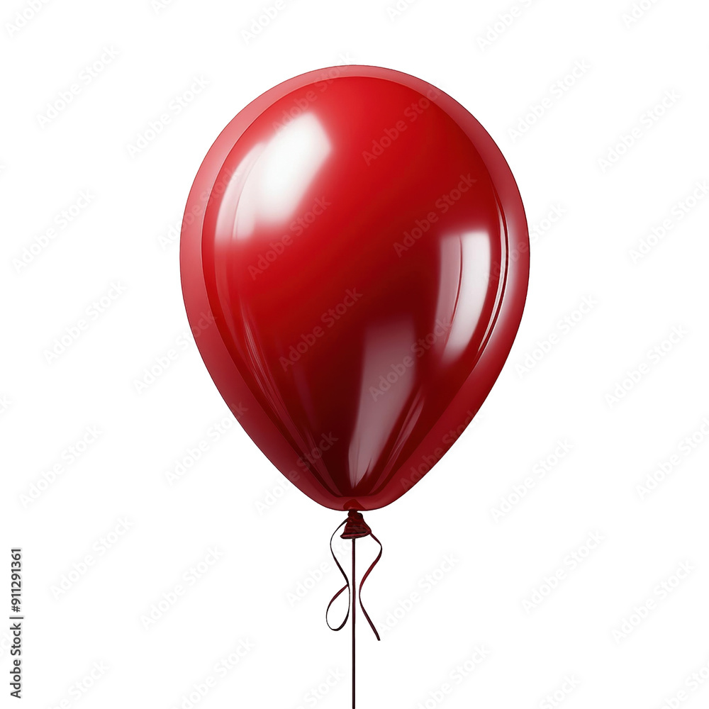 A red balloon with a red string A red balloon with a red string