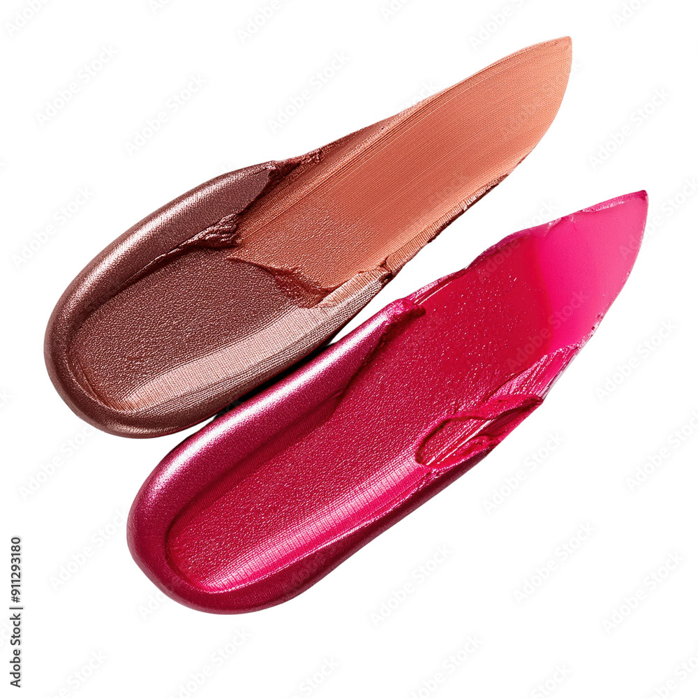 Two lipsticks with different colors are shown side by side Two lipsticks with different colors are shown side by side