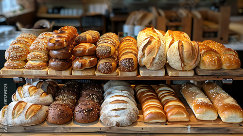 Obraz na płótnie Bread in a bakery w salonie