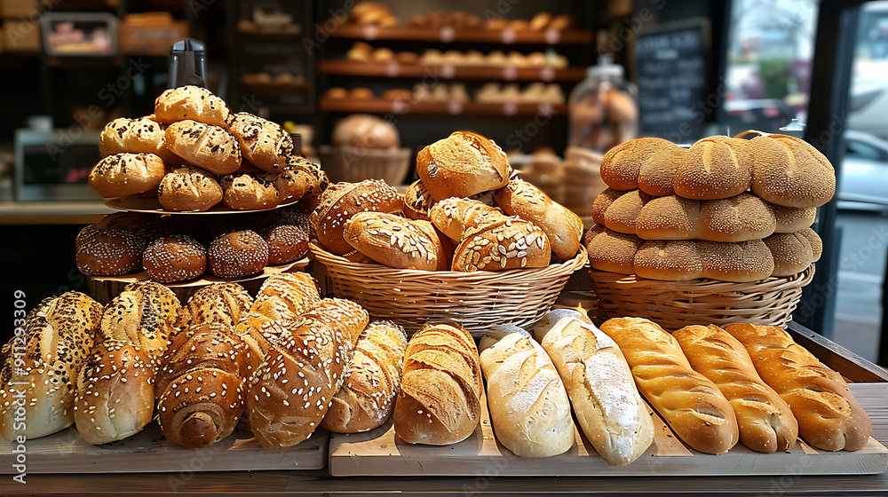 Bread in a bakery Bread in a bakery