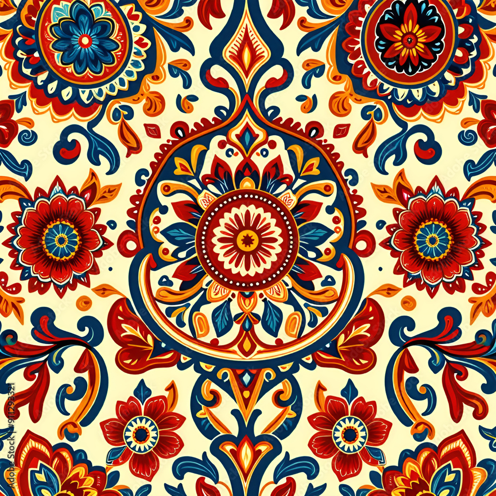 Fototapeta premium pattern with flowers seamless floral pattern 