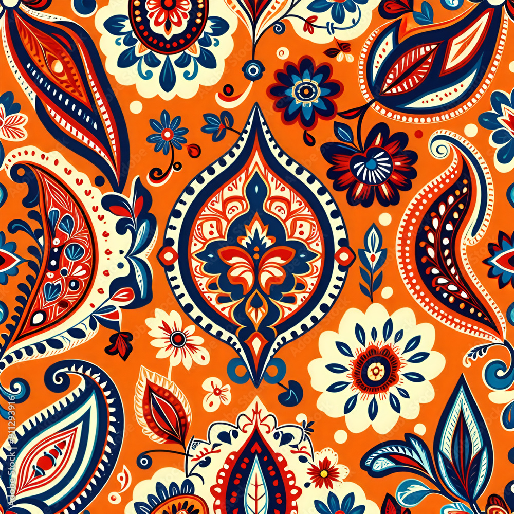 Fototapeta premium pattern with flowers seamless floral pattern