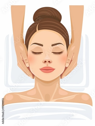 a woman getting a facial massage