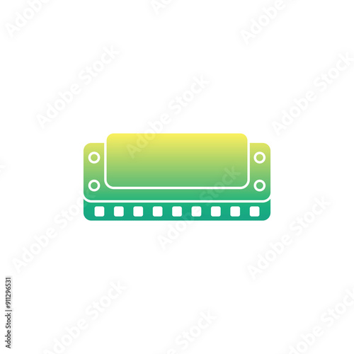 Harmonica vector icon