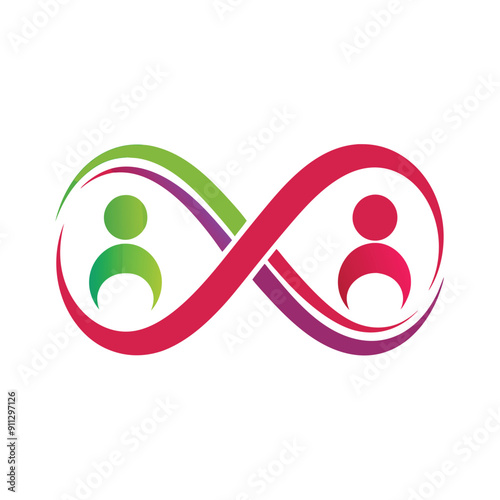 abstract background with circles logo