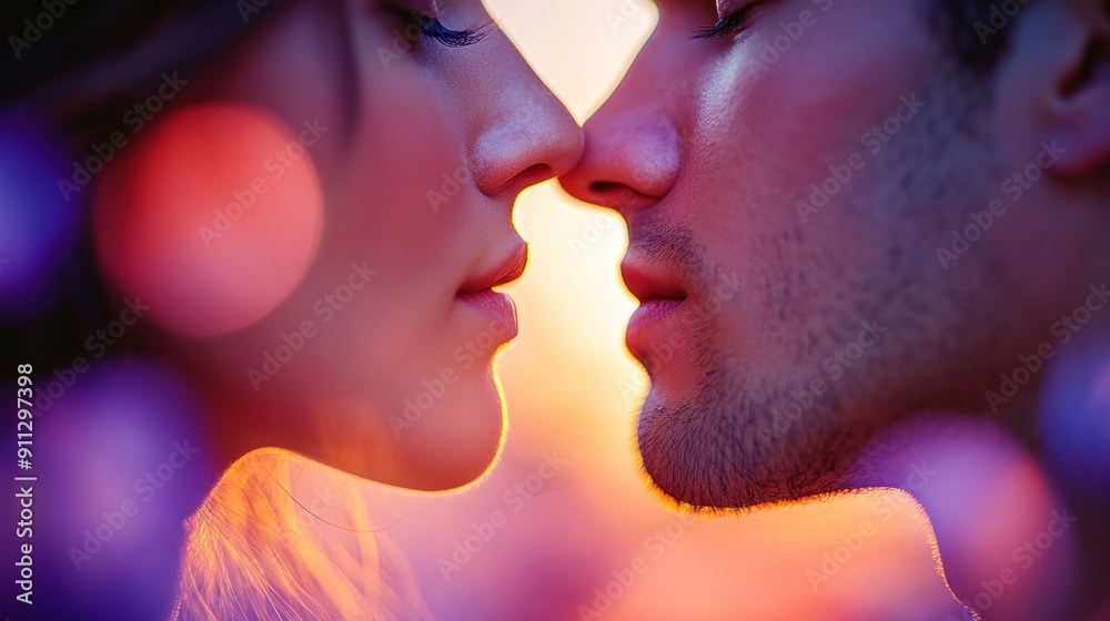 A close-up of a couple sharing a gentle kiss, their faces partially obscured for a sense of privacy and intimacy. The background is softly blurred, allowing the focus to remain on the tender moment. A close-up of a couple sharing a gentle kiss, their faces partially obscured for a sense of privacy and intimacy. The background is softly blurred, allowing the focus to remain on the tender moment.