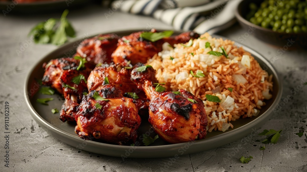 Grilled Chicken with Rice Dish Grilled Chicken with Rice Dish