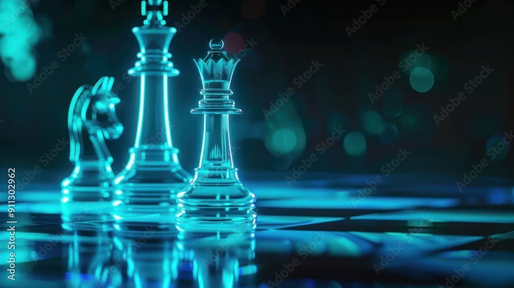 Chess Pieces Glowing in the Dark Chess Pieces Glowing in the Dark