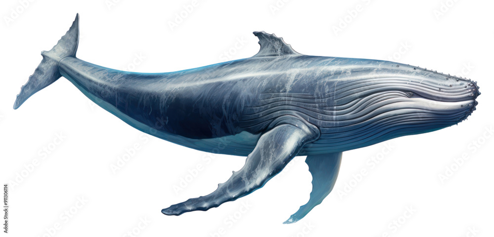 Fototapeta premium PNG Whale animal mammal fish, digital paint illustration.