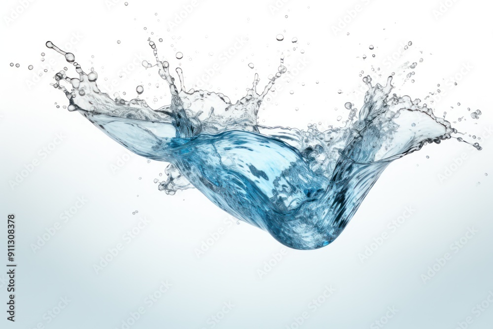 Obraz premium The splashing water is refreshing when a person jumps into the pool.