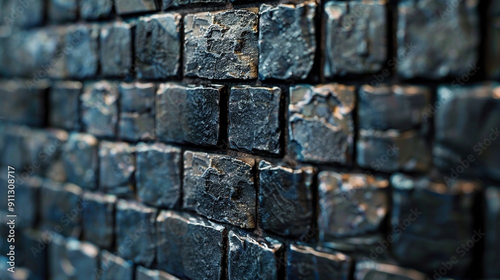 Naklejka premium Bathroom wall with fancy tiles. Ai generative