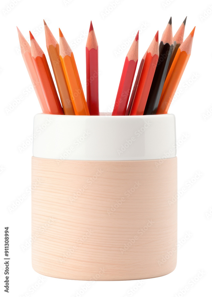 PNG Pencil pot white background creativity container. PNG Pencil pot white background creativity container.